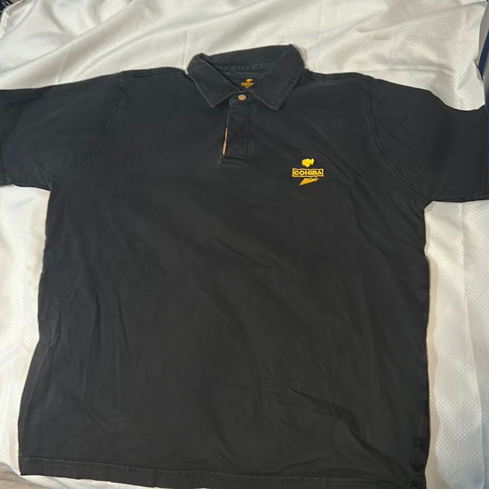 Cohiba Cuban Mini Cigars Polo Shirt Large Employee Promotional Rare Cotton Golf